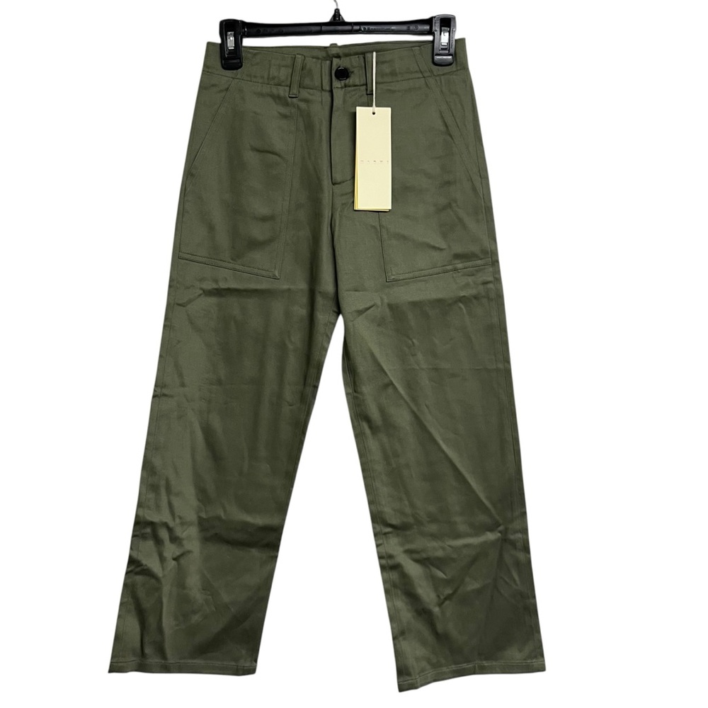 New Kids Girls Youth Marni Stretch Gabardine Pants in Green‎